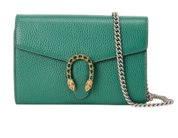 Dionysus Wallet On Chain, Leather, Green, DB/S, 3*